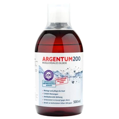 Imagen de Argentum 200 HERBALS® plata coloidal ppm Argentum200 500 ml I Agua colodial de Partículas nanoplateadas Tónico facial
