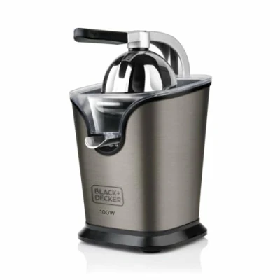 Imagen de Exprimidor Black+Decker BXJE100E, 100 W, 2 Conos, Desmontable, Apto lavavajillas, Inox
