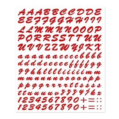 Imagen de 4R Quattroerre.it 1233 Kit Letras Adhesivas Componibles, Rojo