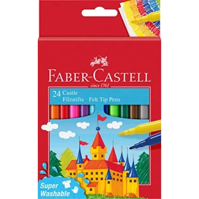 Imagen de Faber Castell 554202 Estuche Cartón con 24 Rotuladores Escolares