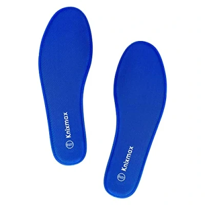 Imagen de Knixmax Plantillas Memory Foam para Mujer y Hombre Comodidad Plantilla de Zapato Absorción Impacto Amortiguación Suave Suelas Internas Zapatillas, Botas EU45 Azul Marino