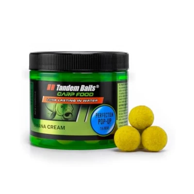 Imagen de Tandem Baits Carp Food Perfection Pop Up Crema de plátano carpa Ups pesca sin esfuerzo Cebo para peces grandes Accesorios profesionales y pescadores