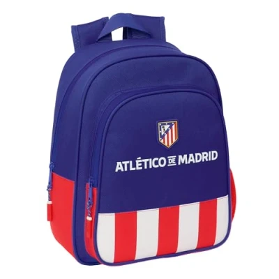 Imagen de Safta ATLÉTICO de MADRID Mochila Escolar Infantil, Ideal para Niños Diferentes Edades, Cómoda y Versátil, Calidad Resistencia, 27x10x33 cm