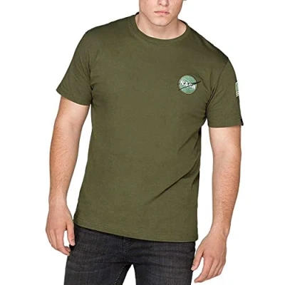 Imagen de ALPHA INDUSTRIES Space Shuttle T Camiseta, Dark Olive, L para Hombre