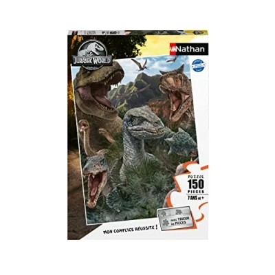 Imagen de Nathan Puzzle 150 pièces Les dinosaures Jurassic World 3 Parque Jurásico Niño (Ravensburger 4005556861576)