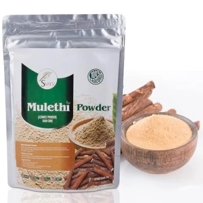 Imagen de SVATV Polvo De Regaliz Licorice Powder Pura Glycyrrhiza Glabra Mulethi Yashtimadhu Tamaño 227g