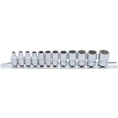 Imagen de BGS 2755 Juego de llaves vaso 12 caras entrada 6,3 mm (1/4&quot;) medidas en pulgadas piezas