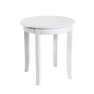 Imagen de HAKU Möbel Mesa auxiliar blanco, Madera maciza, MDF Dim.: AL 51 cm x diámetro 48 cm, Estilo: Muebles Costeros