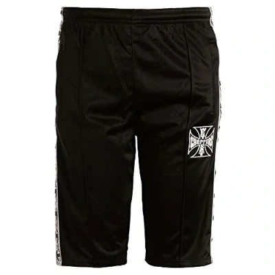 Imagen de West Coast Choppers Tracksuit Shorts Hombre Pantalones Cortos Negro XL 100% poliéster Estrechos