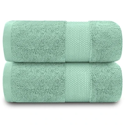 Imagen de GC GAVENO CAVAILIA Juego de toallas baño suaves 2 algodón egipcio Colección hotel 700 g/m² Juegos absorbentes azul grisáceo 70 x 125 cm