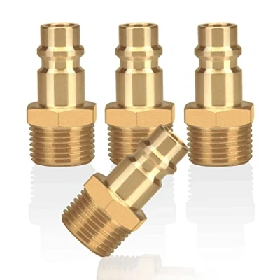 Imagen de Conectores de línea aire Euro Airline para compresor manguera 1/4&quot;, 1/2&quot;, 3/8&quot; BSP, DN6, DN9, DN13, acoplador y kit acoplamientos macho, dorado