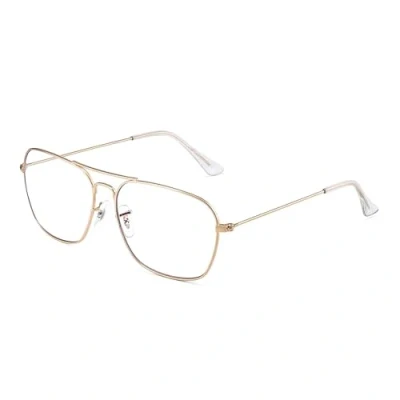Imagen de JM Gafas Filtro Luz Azul. Cómodas y Resistentes. Máxima Protección contra Pantallas Monitores. Para Mujer Hombre. [Doradas]