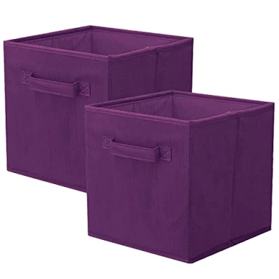 Imagen de Powerking Cesta Plegable de Almacenamiento Ropa Cubos, contenedores y cajones (púrpura, 2)