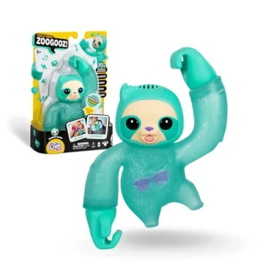 Imagen de Little Live Pets Hug n’ Hang Zoogooz Sensoo Sloth, Mascota blandita y elástica, +70 Sonidos reacciones, 3 Diferentes para coleccionar, Amuleto Escondido, niños de 2 años+, Famosa (LP400100)