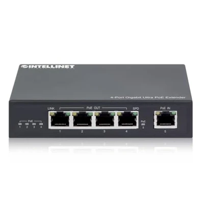 Imagen de INTELLINET 4 Puertos GIGABIT Ultra PoE Extender 90W UM 100M
