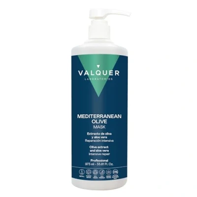 Imagen de Valquer Mascarilla Capilar Reparadora Intensiva de Oliva. Reestructurante. Cabellos secos y dañados. sin sulfatos, sal. Vegano. Reparación cabello 975 ml