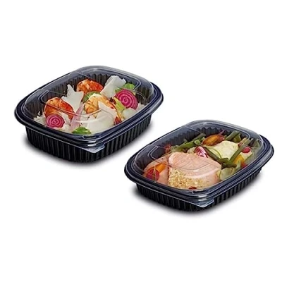 Imagen de MAQA 40 pzs Envases de plástico con Tapa para Comida 1250 ml, herméticos Llevar