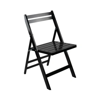 Imagen de Orion91 Silla de Comedor Plegable, Madera Bambú, Salón, Cocina, Diseño Portátil, Estilo Moderno, Dimensiones 42.5x47.5x79cm (Largo x Ancho Alto), Carga Máx. 90kg, Variedad Colores,Negro