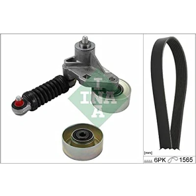 Imagen de INA 529 0257 10 Juego de correas trapeciales poli V Revisar/sustituir poleas libres del alternador CITROËN: Xsara Picasso, Hatchback