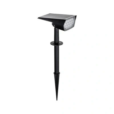 Imagen de Foco solar Prios LED Helier, 49 cm, negro, pincho de suelo