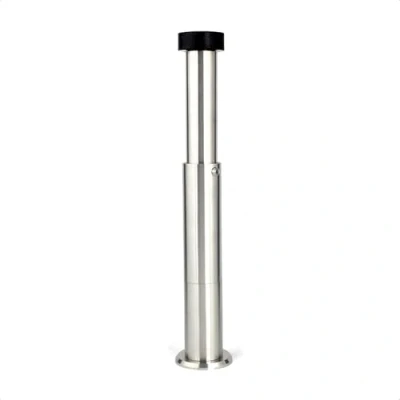 Imagen de EVI Herrajes Tope de Pared Regulable 88 165 mm Goma Negra Acero Inoxidable Acabado Mate Incluye Tornillo + Taco Sujeción Mod. I 182K