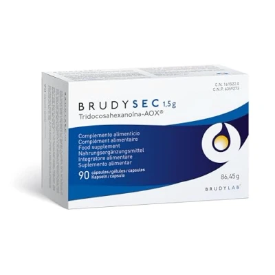Imagen de BRUDYLAB Brudy Sec 1,5G Omega 3 EPA DHA Vitaminas y Minerales para la Vista Salud Ocular Contribuye al Mantenimiento de Visión Normal 90 Cápsulas