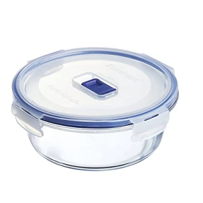 Imagen de Luminarc Pure Box Active Recipiente Redondo Hermético Vidrio 15x7x6,6cm 92cl Bicolor