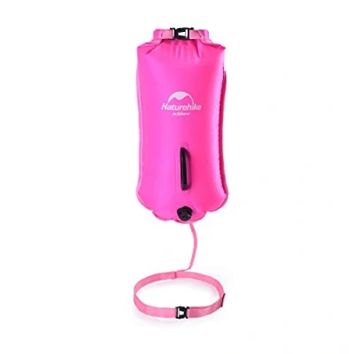 Imagen de Naturehike 28L Bolsa Impermeable Seca Natación Remolque Flotador de Flotación Inflable Cinturón Ajustable Boya (Rosado)