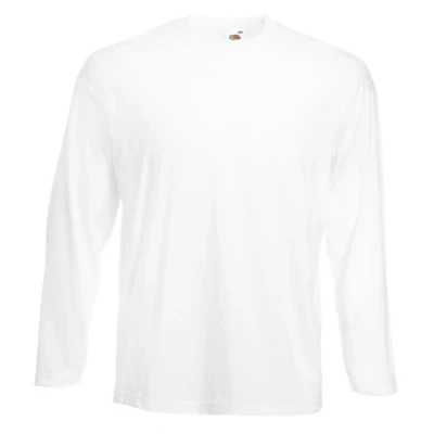 Imagen de Fruit of the Loom Long Sleeve Valueweight tee Camisa, Blanco, Small para Hombre