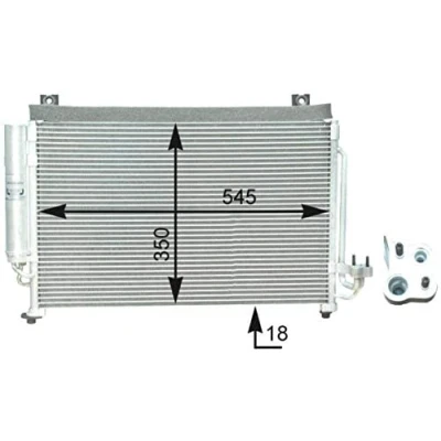 Imagen de MAHLE ORIGINAL AC 427 000P Condensador con secador 545mm