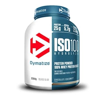 Imagen de Dymatize ISO 100 Hydrolyzed Chocolate Coconut 2264g Hidrolizado de Proteína Suero Whey + Aislado en Polvo