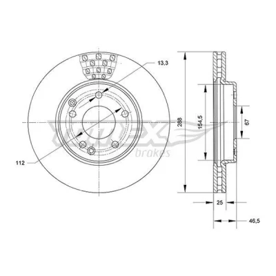 Imagen de Disco de freno TOMEX Brakes TX 71 06