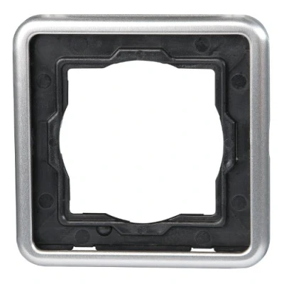 Imagen de Kopp Marco para Enchufes, 1 Enchufe Vision, Color Acero ,302320073