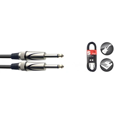 Imagen de Stagg SGC10DL Cable para guitarra jack (6.3 mm, macho, 10 m), negro, Derecho de lujo