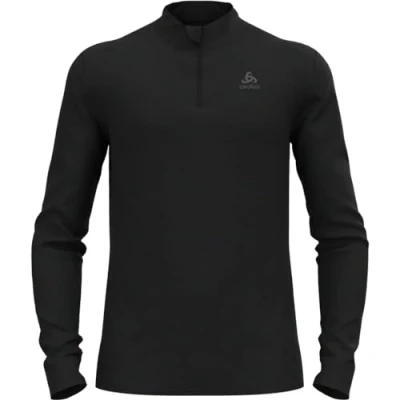 Imagen de Odlo Bl Top Turtle Neck L/S Half Zip Merino 2 Undershirt, Negro, Extra Large para Hombre