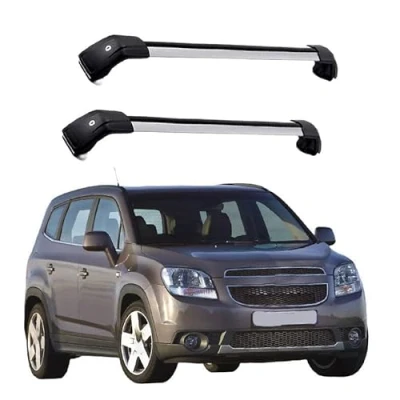 Imagen de JUNYEW (1 par) Baca de Coche Barras Techo para Chevrolet Orlando 2012 2013 2014 2015 2016 2017 2018 Aluminio,Q