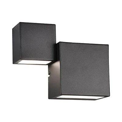 Imagen de Trio Leuchten Miguel 224910232 Lámpara LED de pared (metal mate, incluye 2 bombillas 6 W, regulador intensidad), color negro