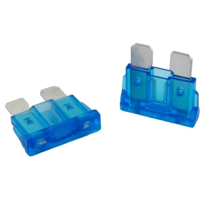 Imagen de SeKi Paquete de 5 fusibles cuchilla ATO estándar 15 A, color azul; Fusible para coche 19 mm 32 V/CC barco caravana