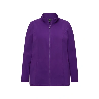 Imagen de Ulla Popken Fleecejacke, Baukastensystem, Innenjacke, Stehkragen Chaqueta Polar, Ciruela Oscura, 48 50 Mujeres