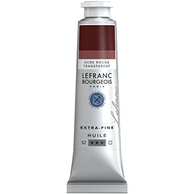 Imagen de Lefranc Bourgeois Óleo Extra Fino 40ml Tubo de pintura, Ocre Rojo Transparente
