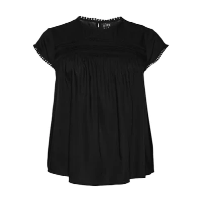Imagen de Vero Moda Curve Vmdebbie Pleat Blusa, Mujer, Talla: 54, Black