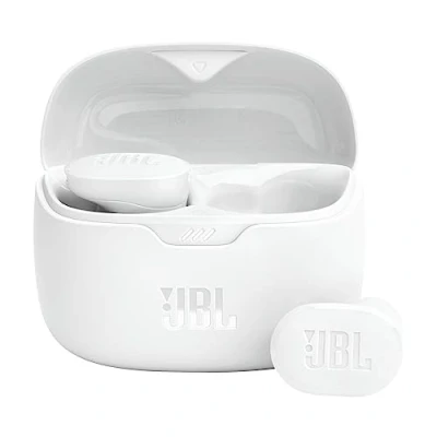 Imagen de Auriculares True Wireless JBL Tune Buds, Bluetooth, Cancelación de ruido, Micrófono, 8h, Blanco