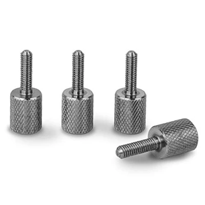 Imagen de PrecisionGeek Tornillo para pulgar de acero inoxidable M4 x 12 mm 4pz llave hexagonal en la cabeza
