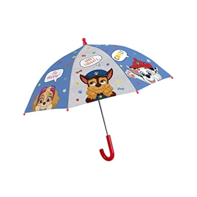 Imagen de Paw Patrol paraguas para niños, a prueba de viento, varilla con apertura automática y marco robusto fibra vidrio, diámetro aproximado 66 cm