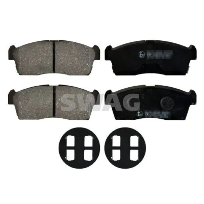 Imagen de SWAG 84 91 6740 Juego de pastillas freno Eje delantero excl. contacto avisador desgaste SUZUKI: Alto VI