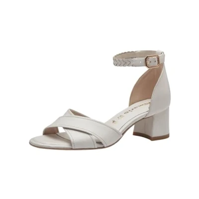 Imagen de Tamaris Mujer 1 28316 42, Sandalia con talón, Blanco, 39 EU