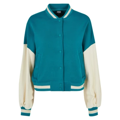 Imagen de Urban Classics 2 TONE College Chaquetas bomber, Mujer, Talla: XS, Watergreen whitesand