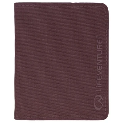 Imagen de Lifeventure Cartera Triple con Protección RFID, Cremallera para Viajes, Material Reciclable, Ciruela