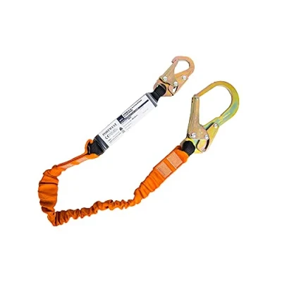 Imagen de Portwest Línea De Amarre Sencilla 140Kg Con Absorbedor, Color: Negro/Naranja, FP74K1R