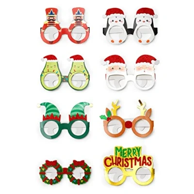 Imagen de Legami Set de 8 vasos Navidad papel, formas diferentes temática navideña, tamaño único, 14,5x11,6 cm